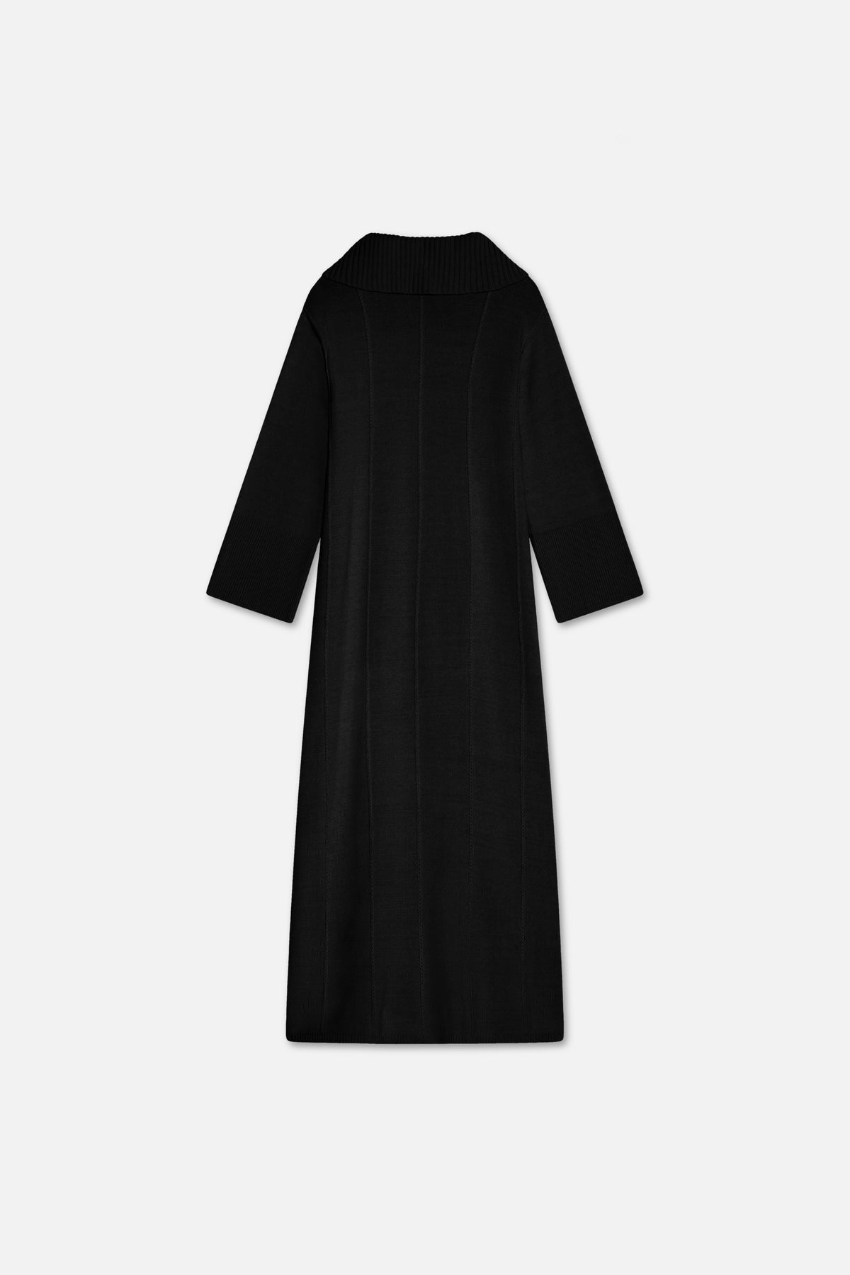 Knitted Collar Robe | Noir