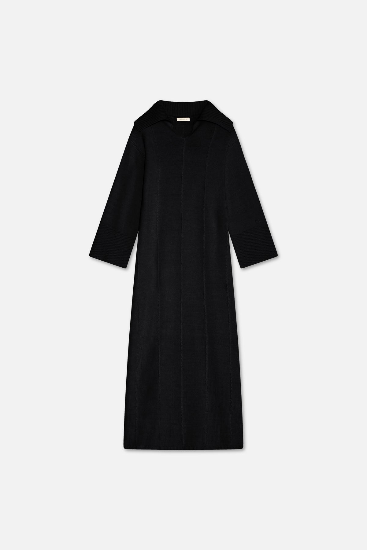 Knitted Collar Robe | Noir