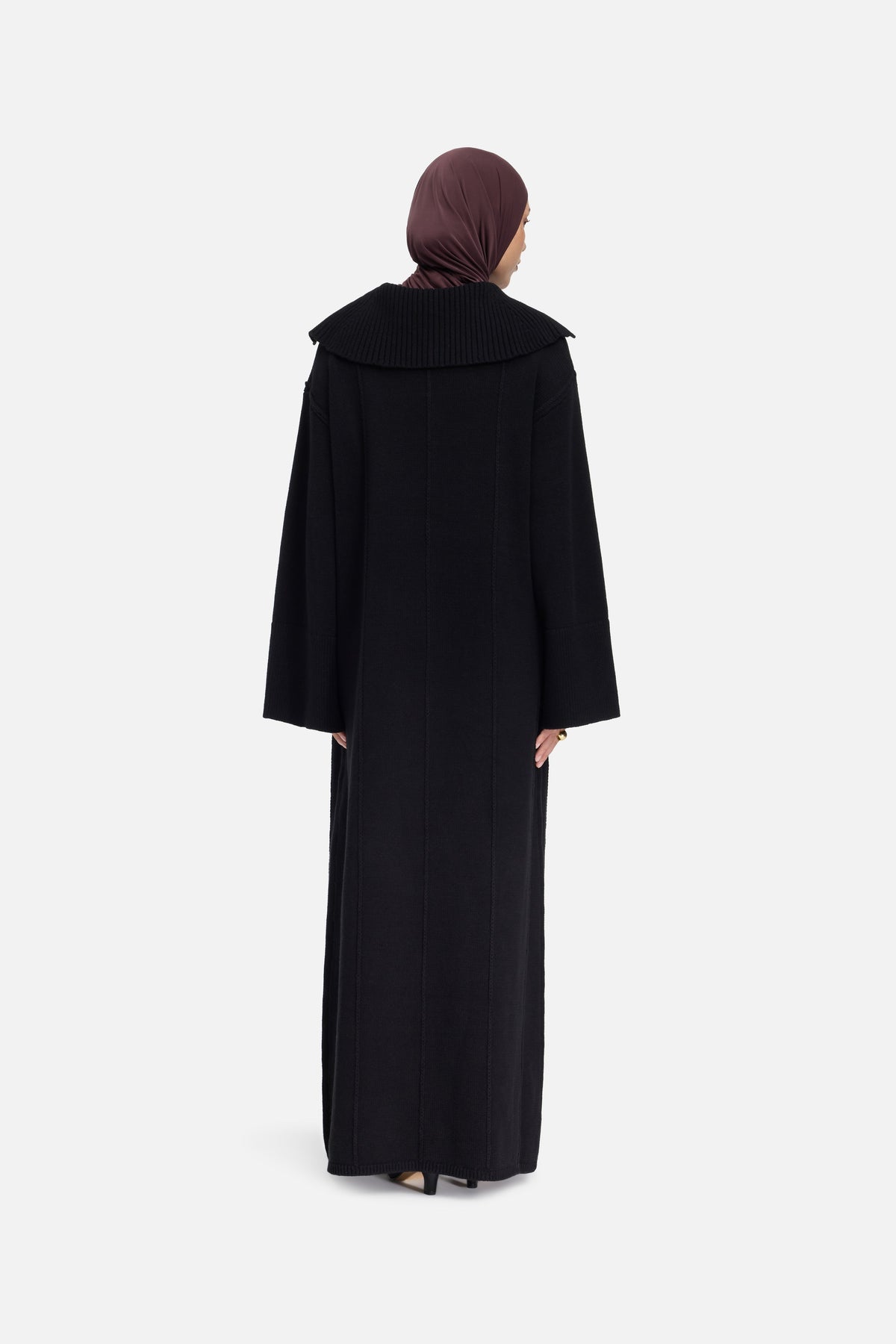 Knitted Collar Robe | Noir