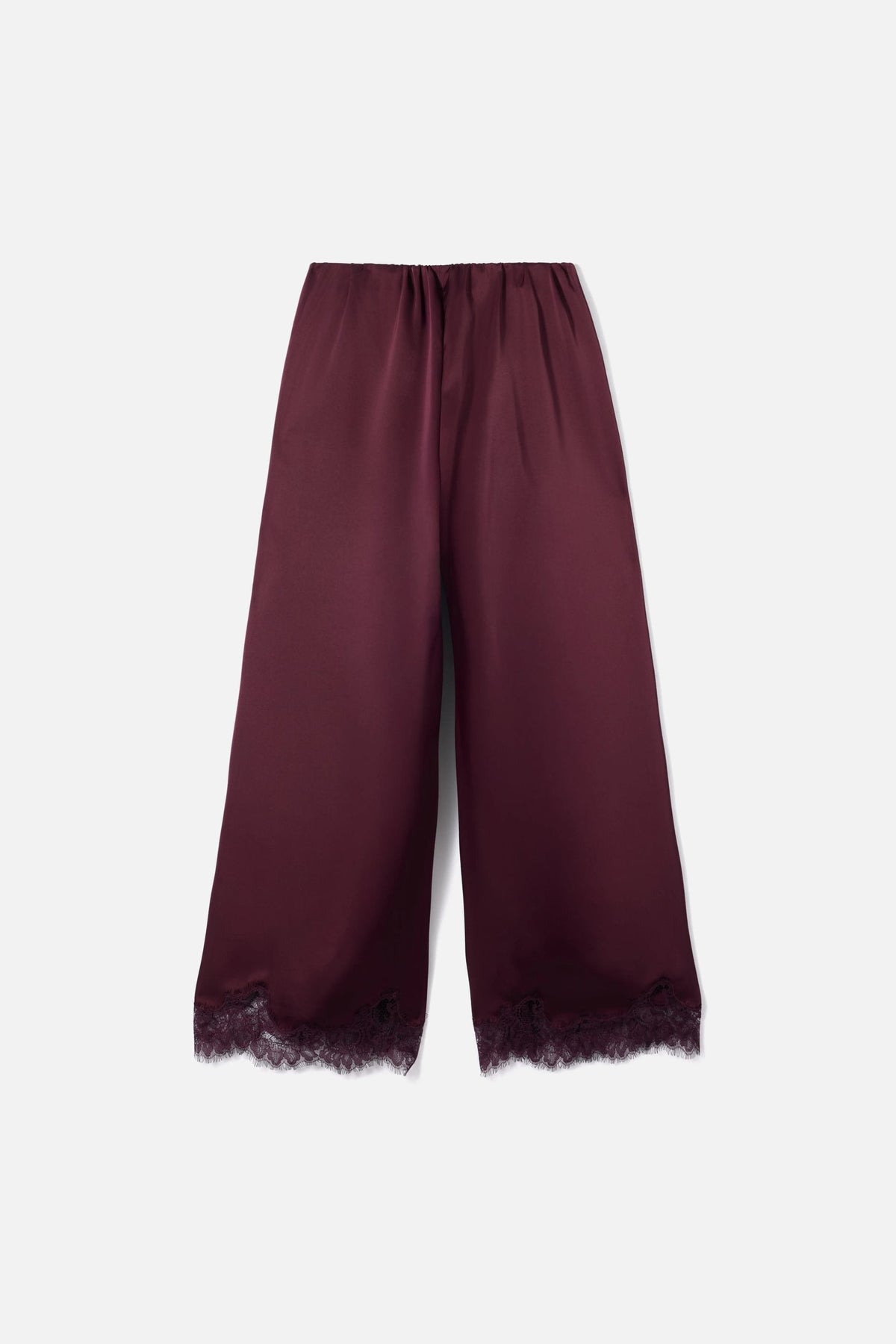Pantalon satin dentelle | Cassis