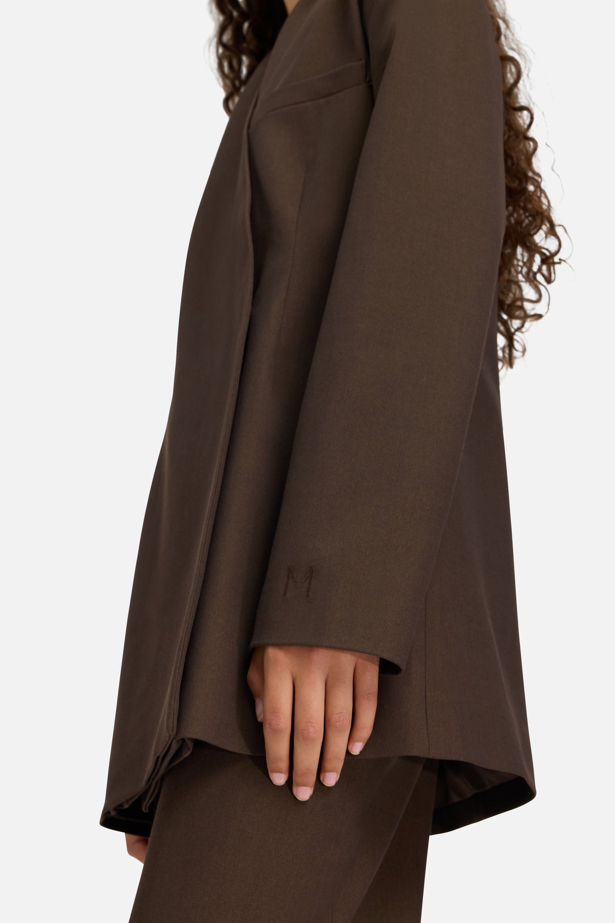 Tailored Oversize Blazer | Marron foncé