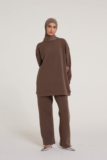 Pull cosy | Brun cendré