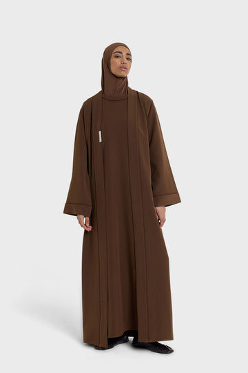 Essential Abaya | Marron profond