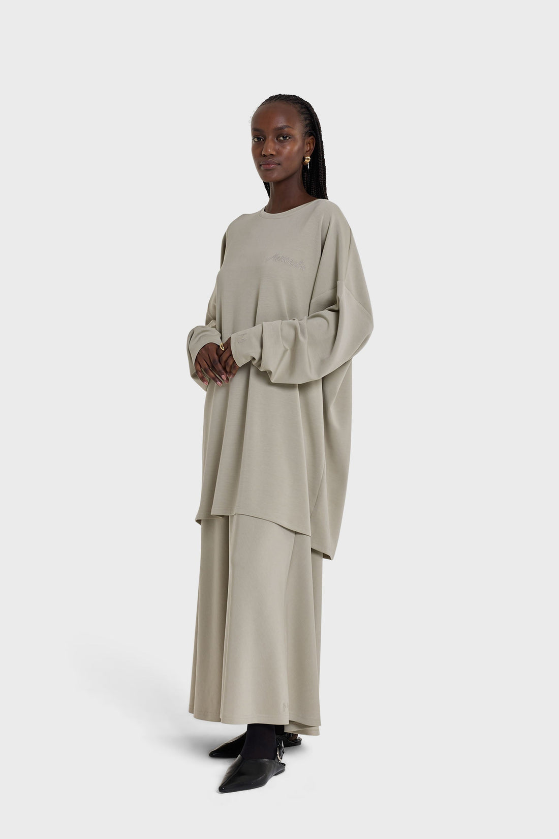 Jersey Modal Jupe | Sauge