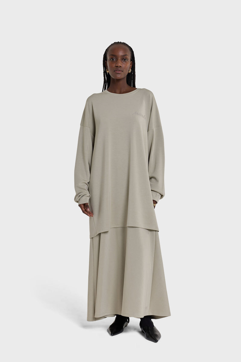 Jersey Modal Jupe | Sauge