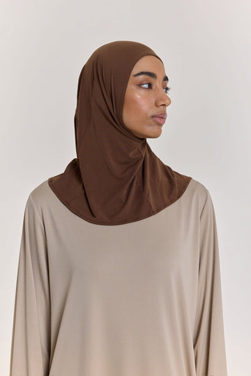Breathable Hijab | Marron profond