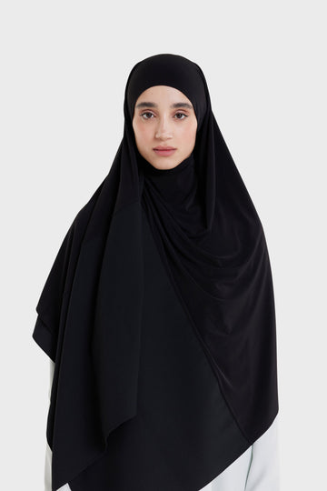 Dull Satin Edge Foulard | Noir