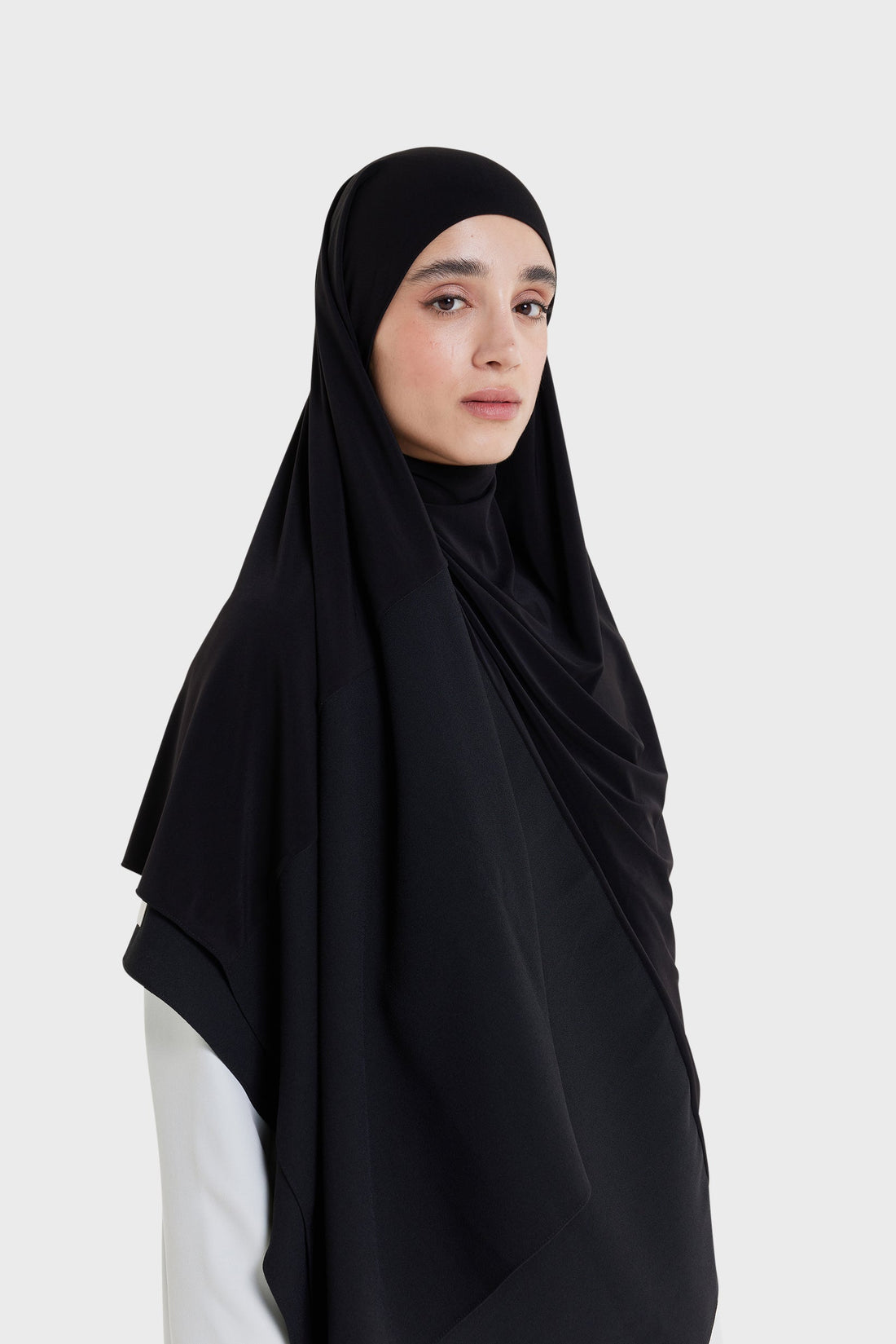 Dull Satin Edge Foulard | Noir