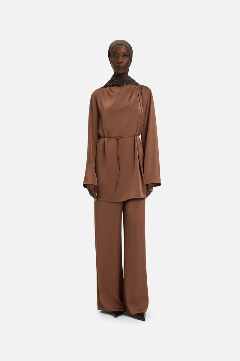 Flowy Palazzo Pantalon | Bordeaux doux