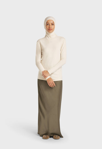 Bambou Haut hijab | Blanc cassé