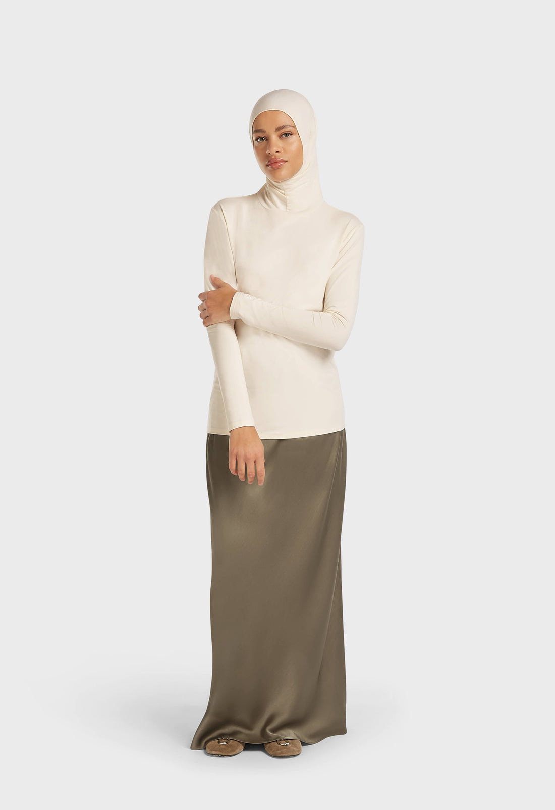 Bambou Haut hijab | Blanc cassé