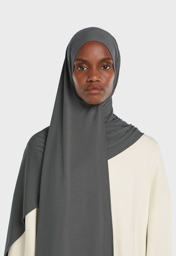 Foulard jersey bambou | Gris foncé