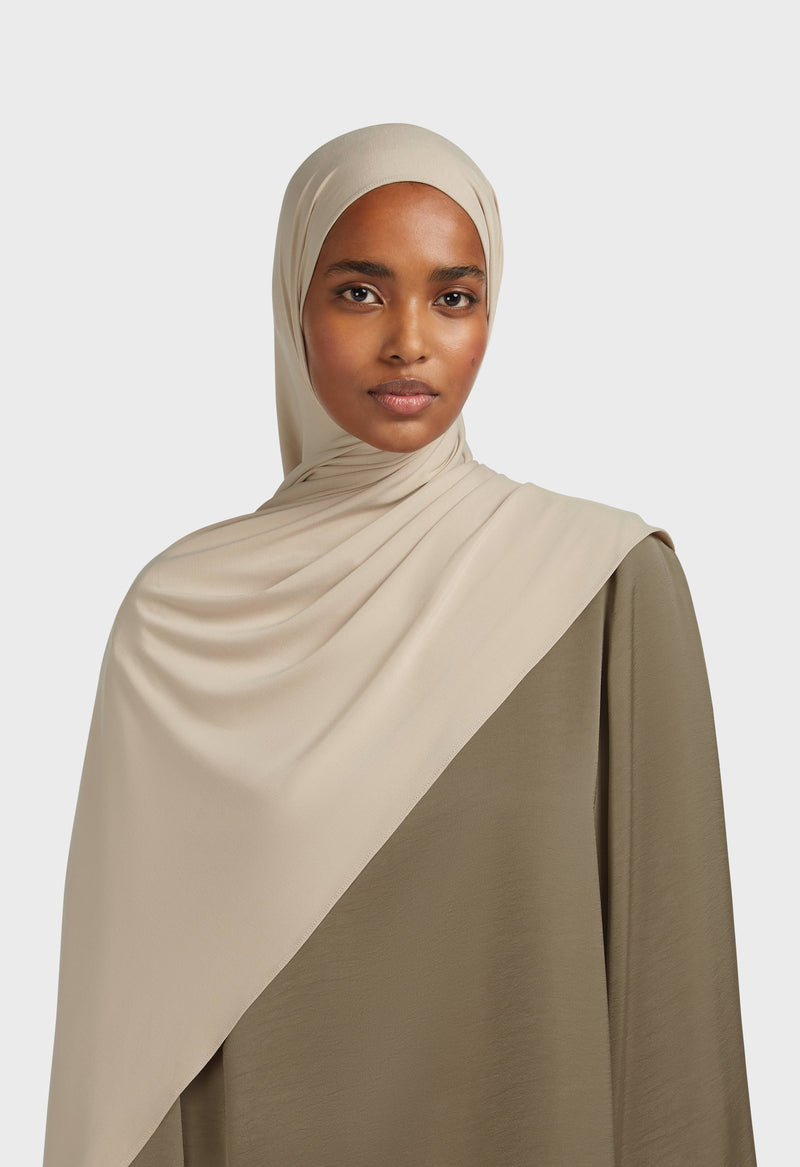 Foulard jersey bambou | Gris tan