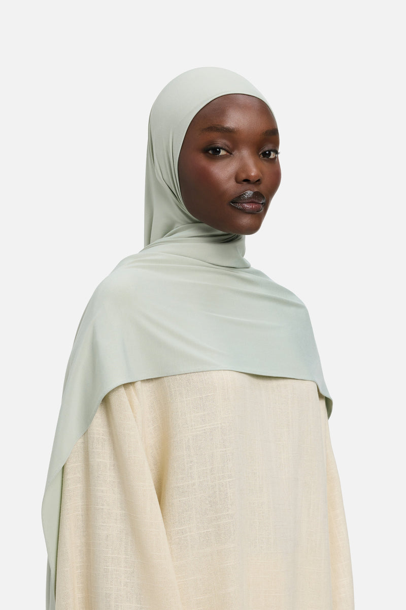 Foulard jersey bambou | Gris aqua