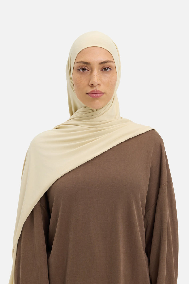 Foulard jersey bambou | Riz brun