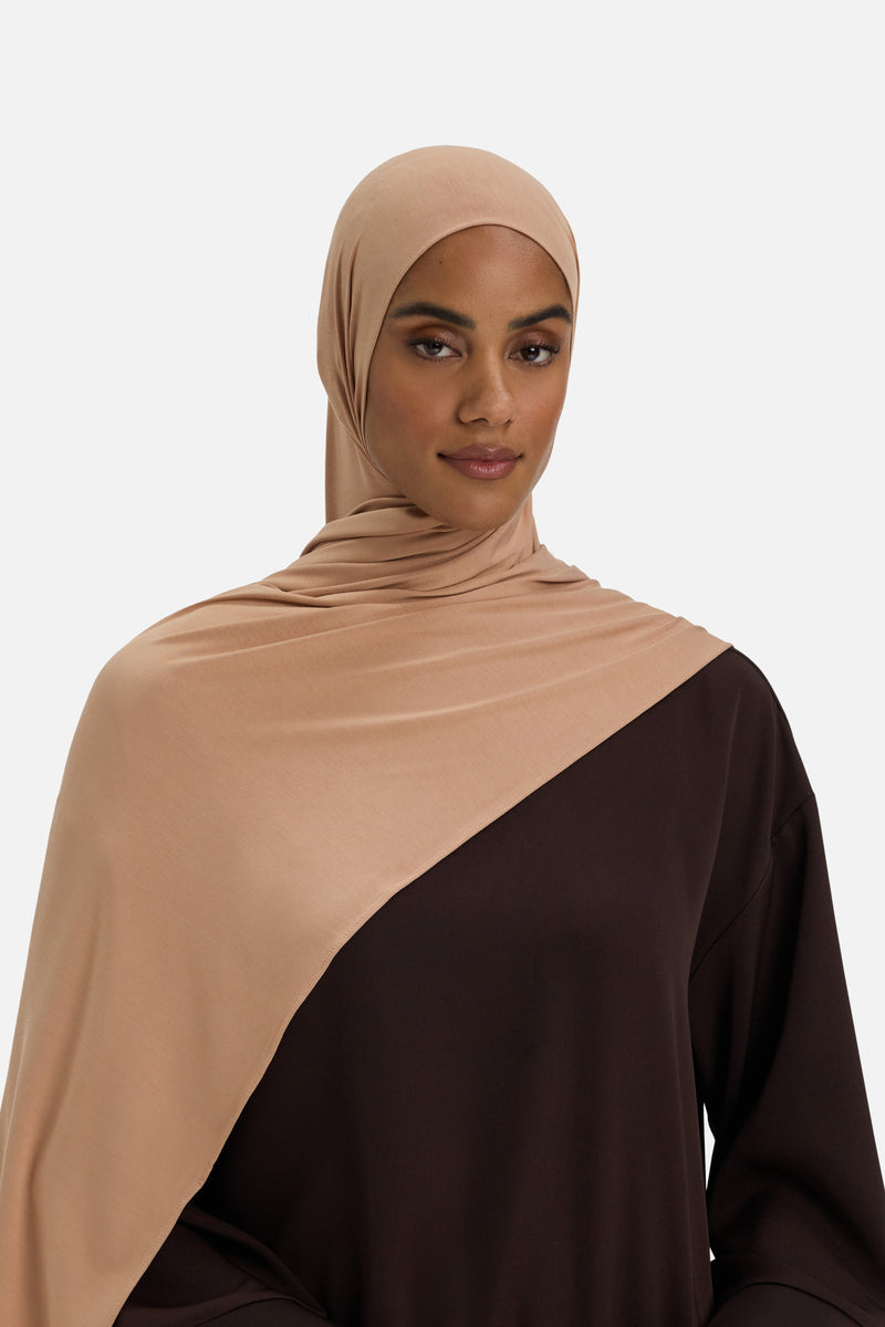 Foulard jersey bambou | Caramel brûlé