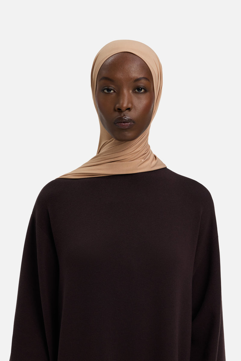 Foulard jersey bambou | Beige foncé