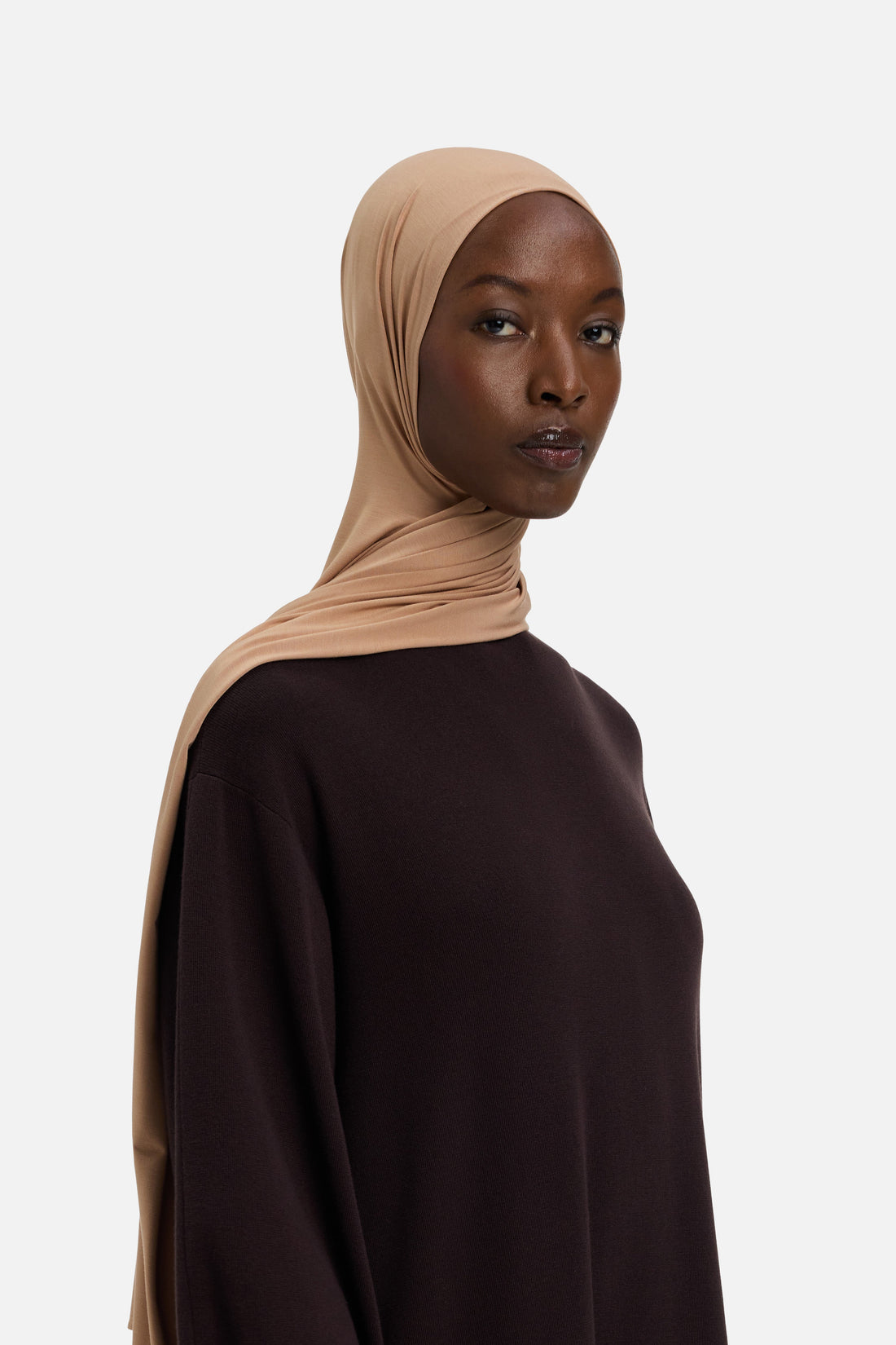 Foulard jersey bambou | Dark Beige