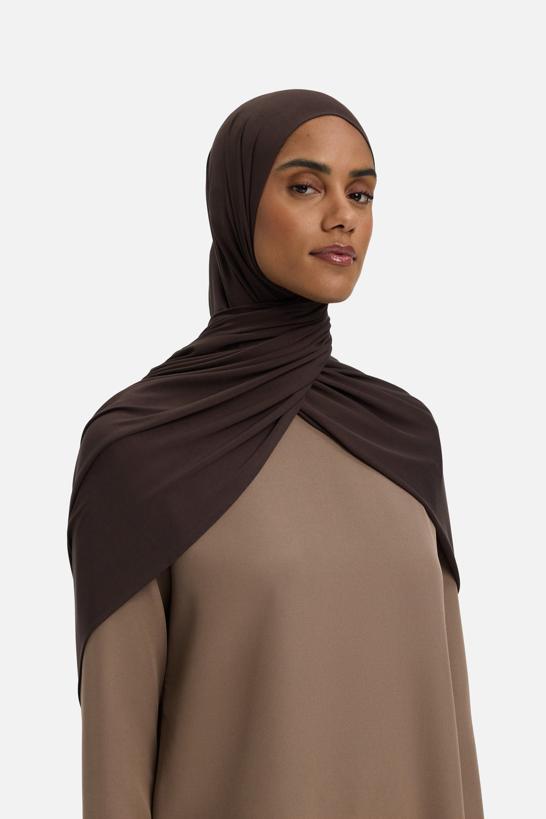 Foulard jersey bambou | Marron foncé