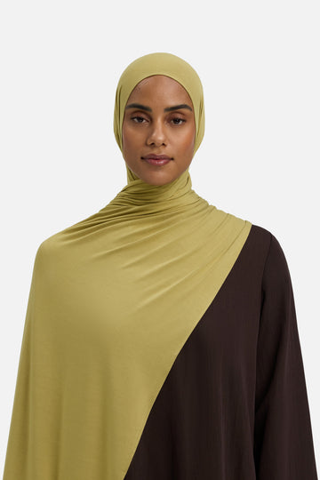 Foulard jersey bambou | Dark Pistachio