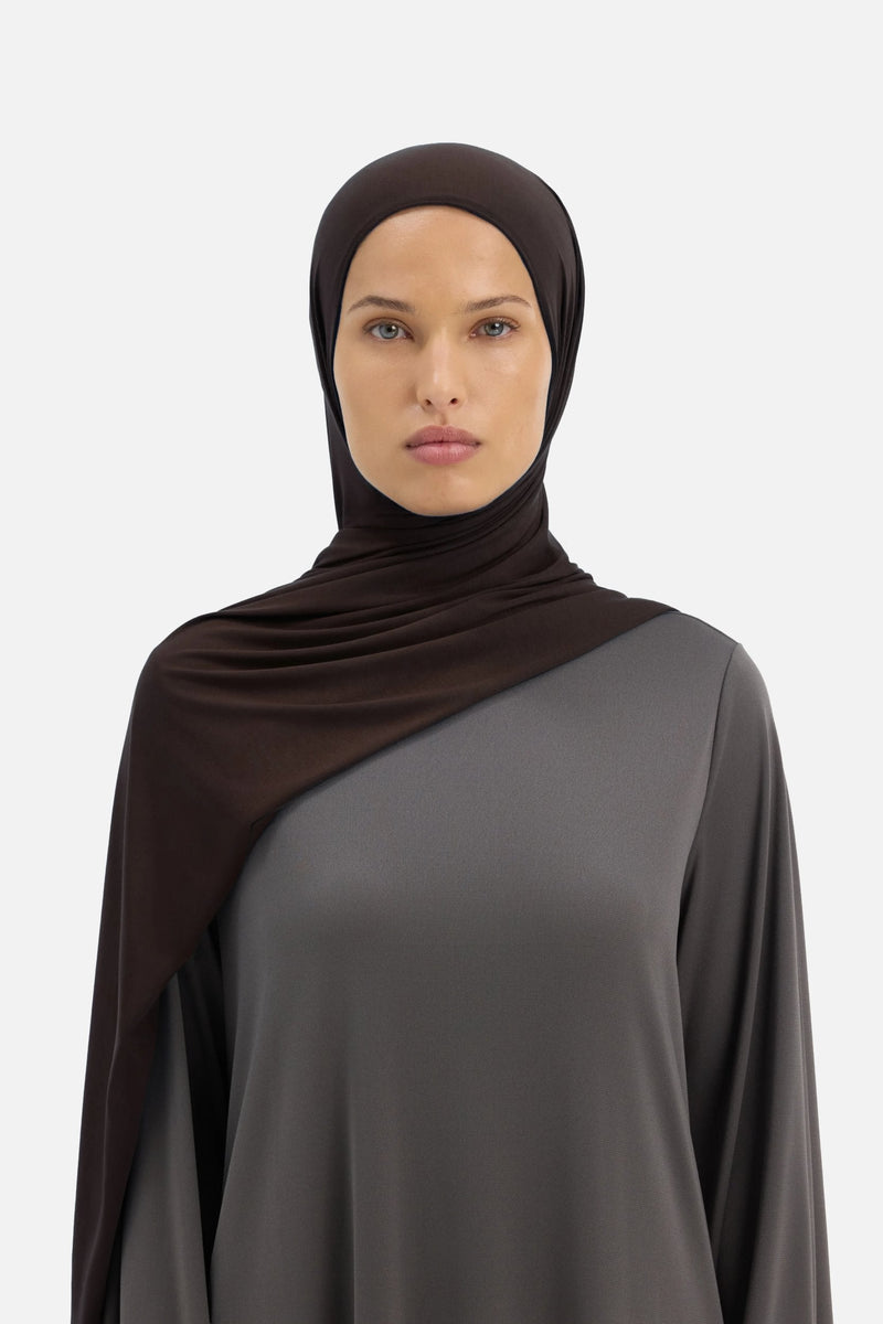 Foulard jersey bambou | Truffe foncée