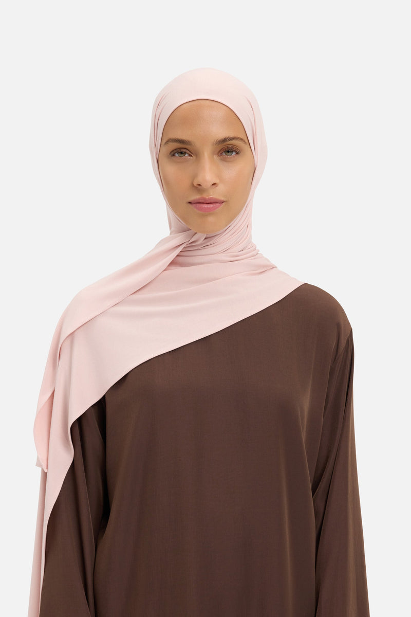 Foulard jersey bambou | Framboise poudrée