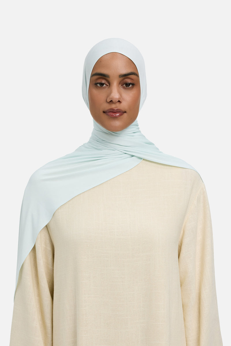 Foulard jersey bambou | Bleu matin