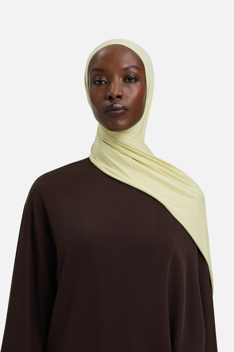 Foulard jersey bambou | Huître pâle
