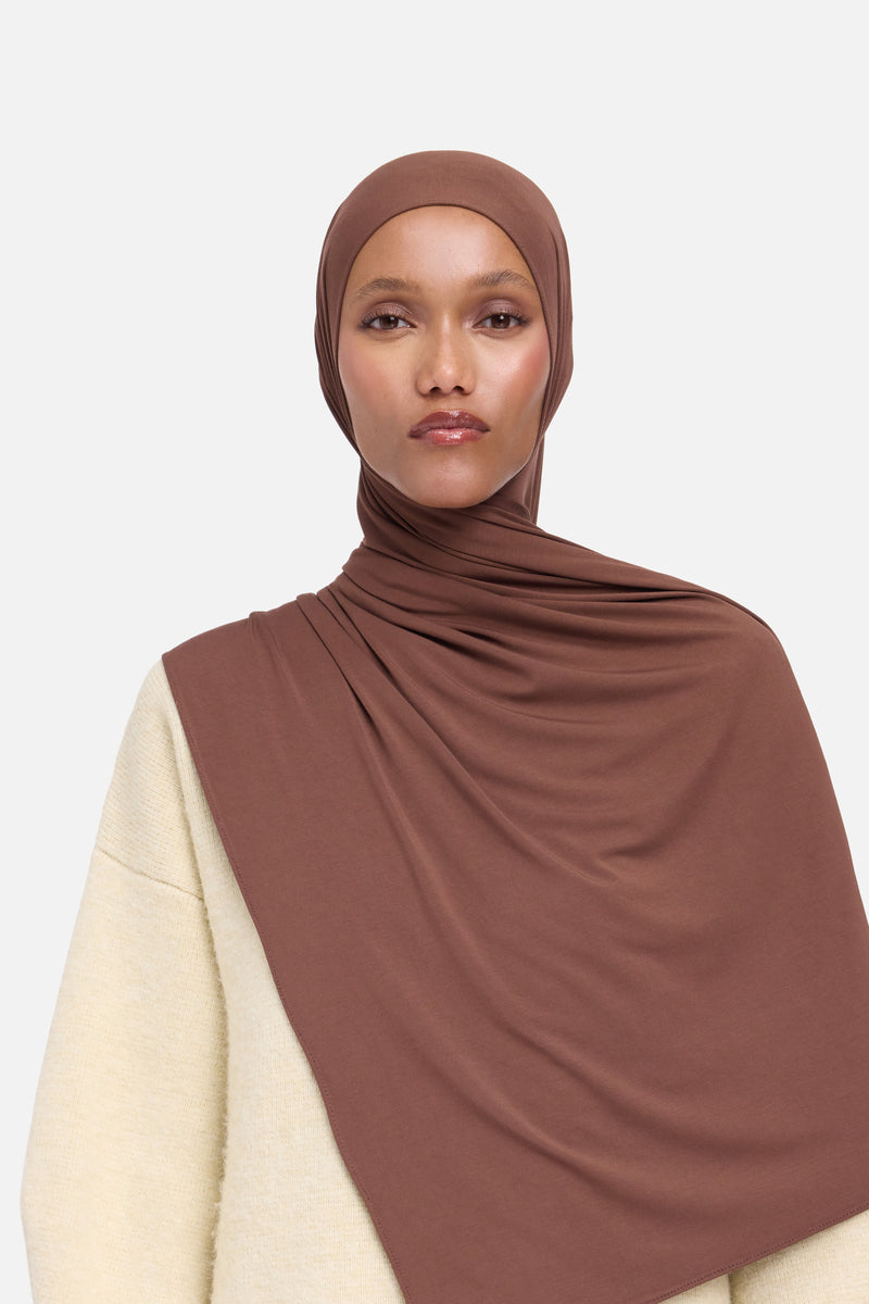Foulard jersey bambou | Bois rouge