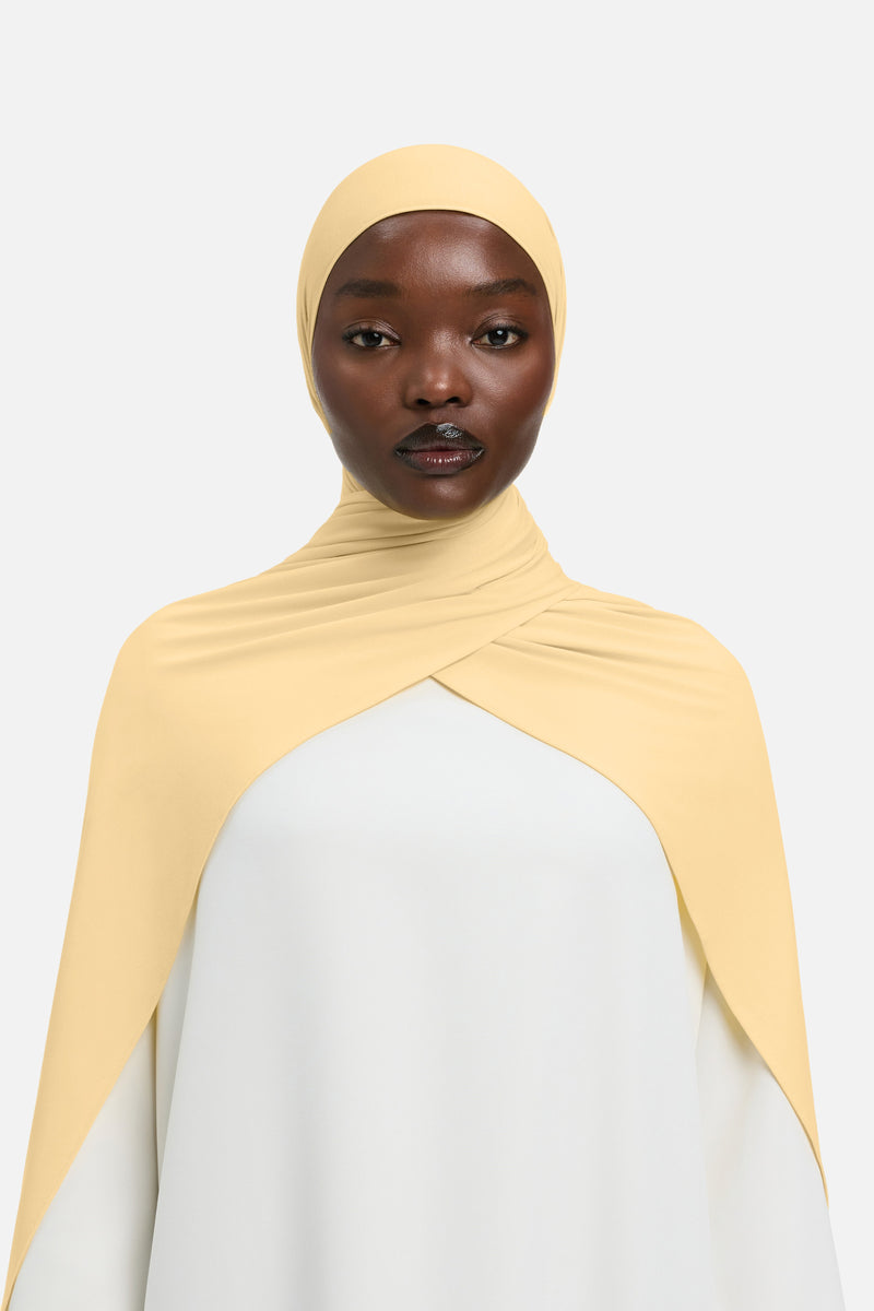 Foulard jersey bambou | Jaune couchant
