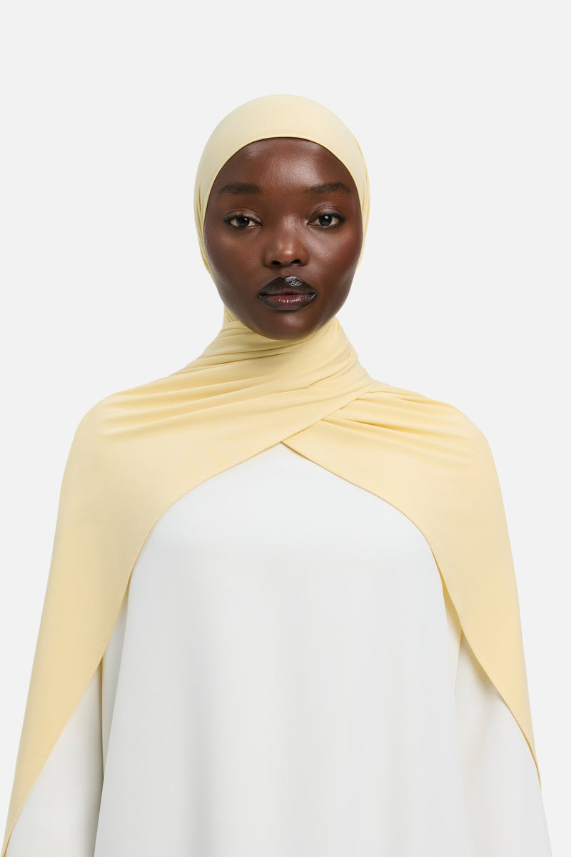 Foulard jersey bambou | Miel blanc