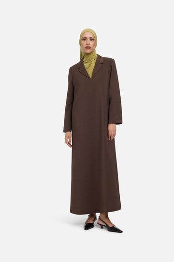 Blazer Robe | Marron foncé