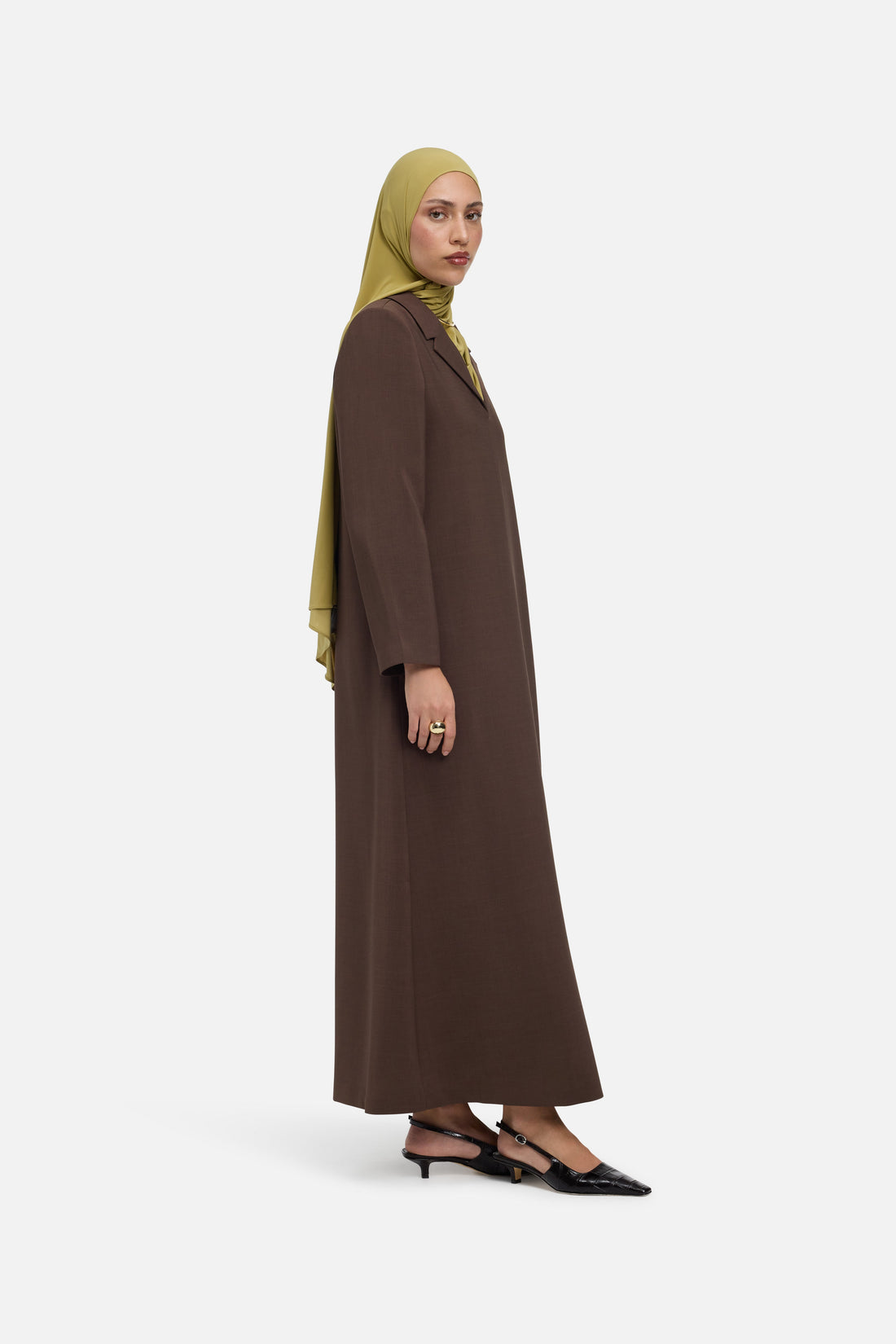 Blazer Robe | Marron foncé