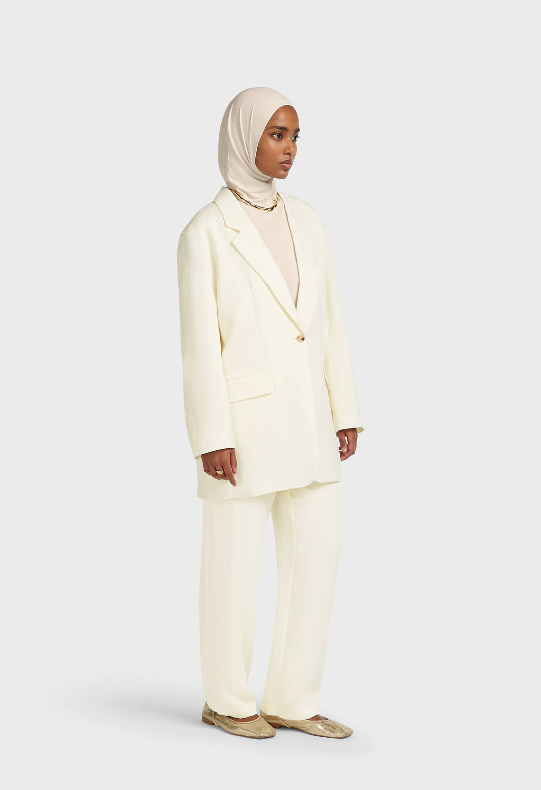 Box Fit Blazer | Blanc cassé
