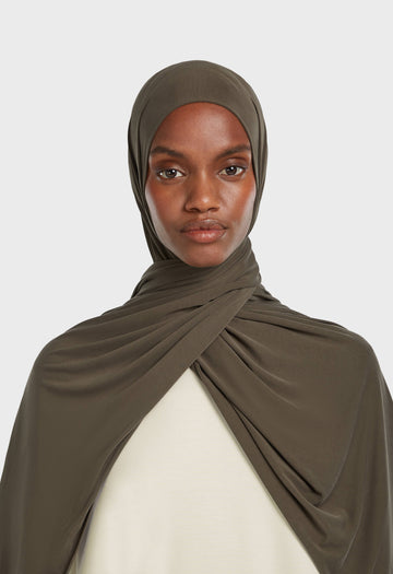 Foulard jersey respirant | Marron profond