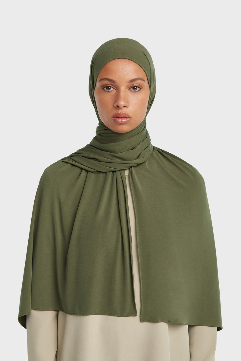 Foulard jersey respirant | Olive poudré