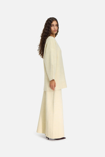 Brushed Knit Pull | Cloud White