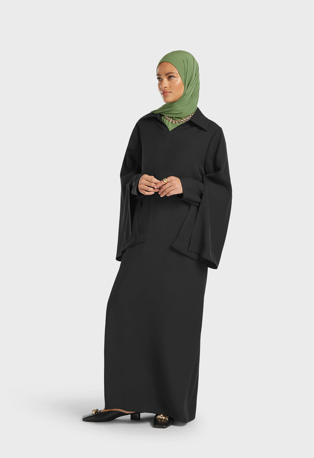 Double Sleeve Robe | Noir