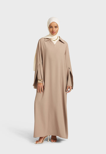 Double Sleeve Robe | Perle foncé