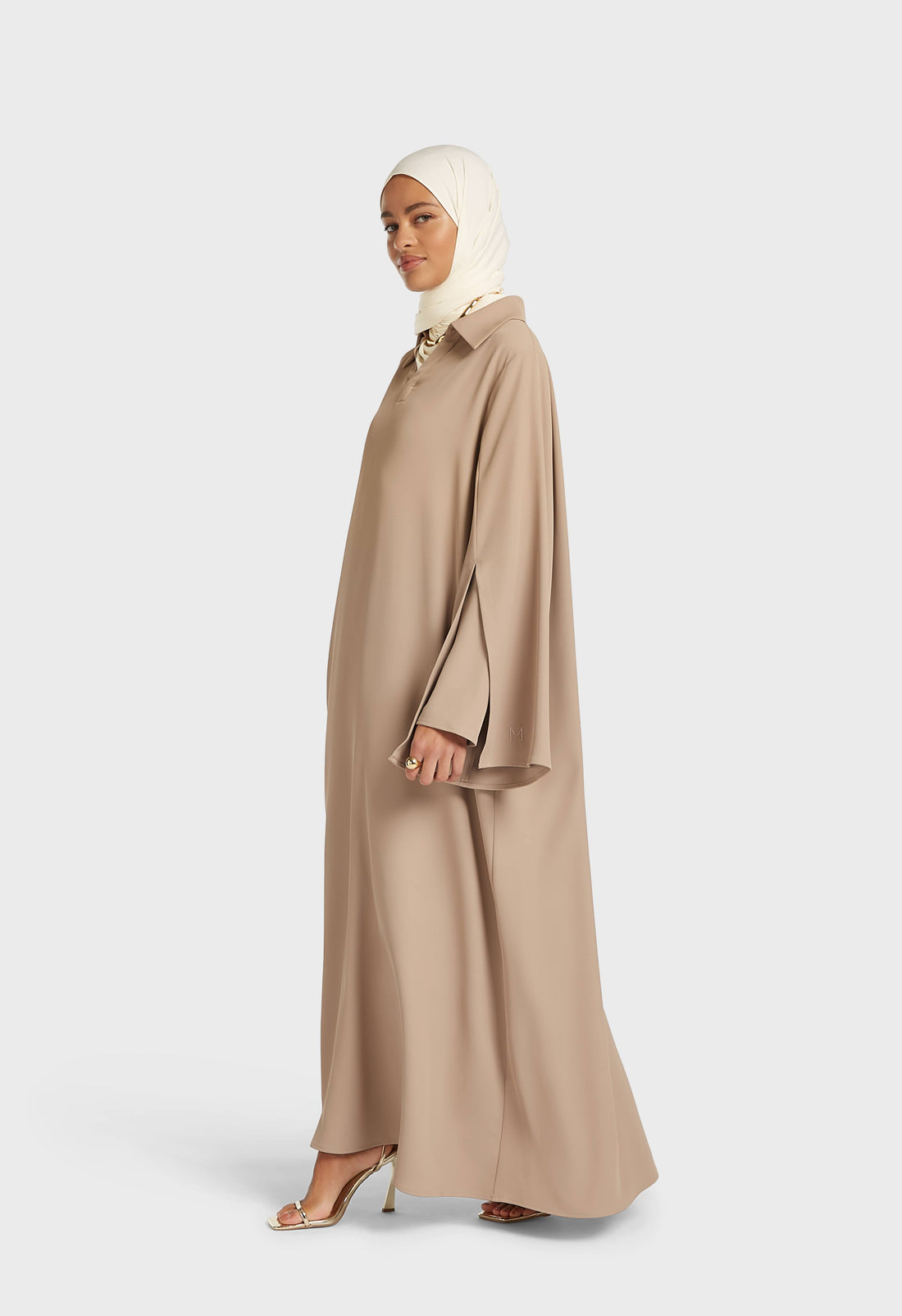 Double Sleeve Robe | Perle foncé