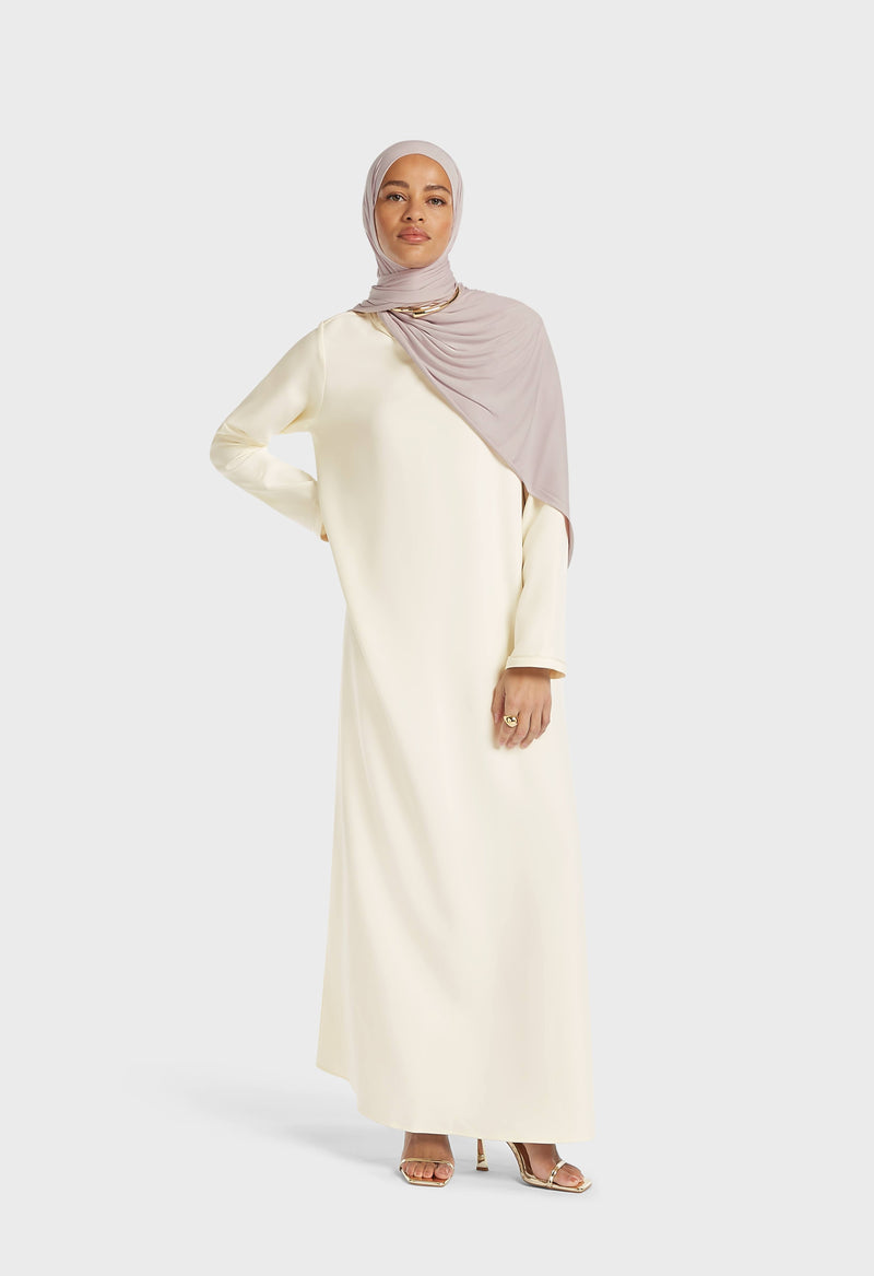 Robe essentielle Court | Blanc cassé