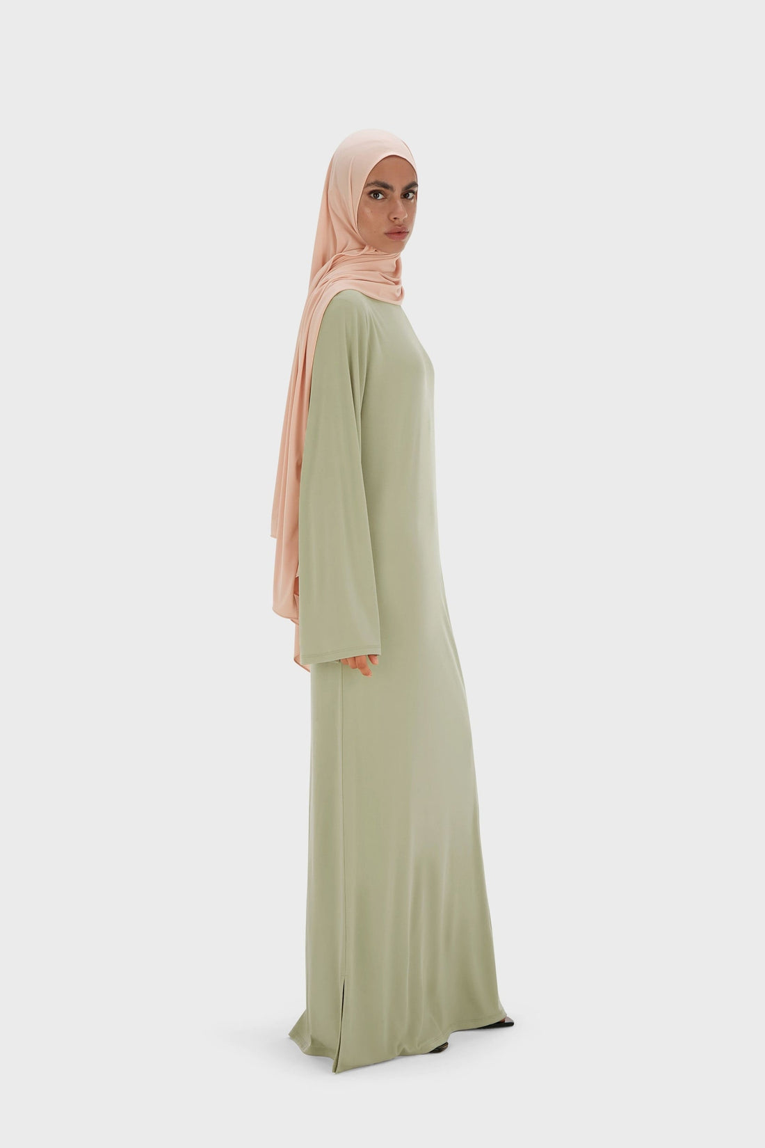 Essential Jersey Robe Court | Moss Gray
