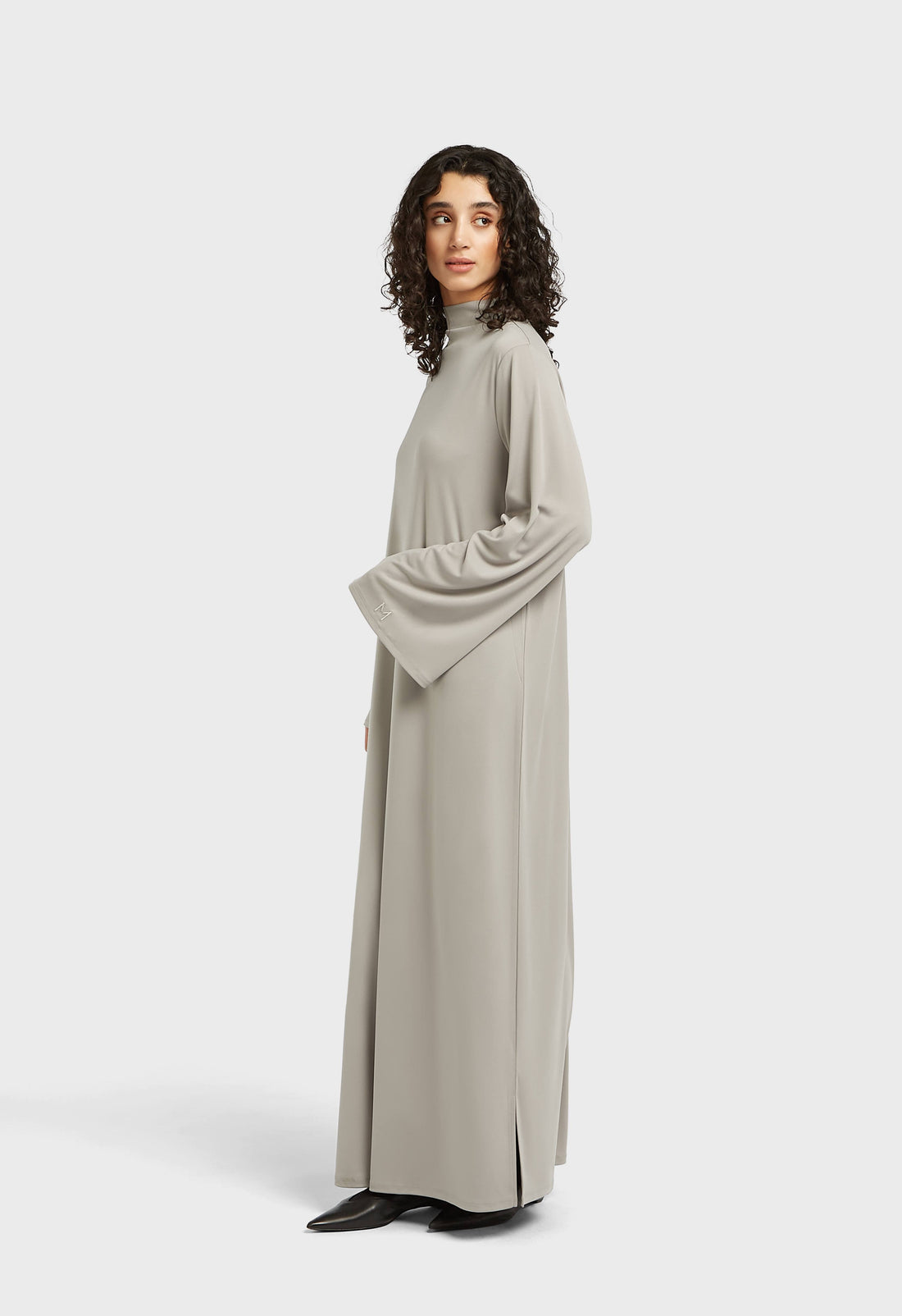 Essential Jersey Robe Court | Pebble