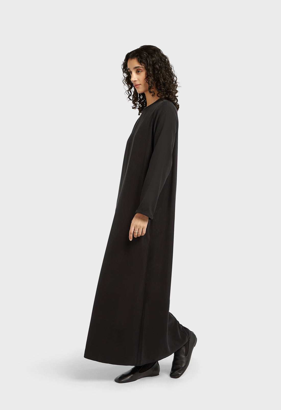 Essential Soft Woven Robe Regular | Noir