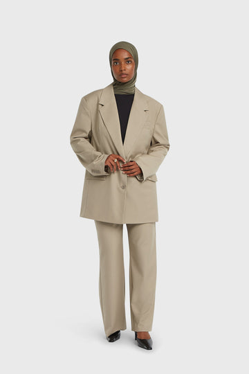 Essential Tailored Pantalon | Mink