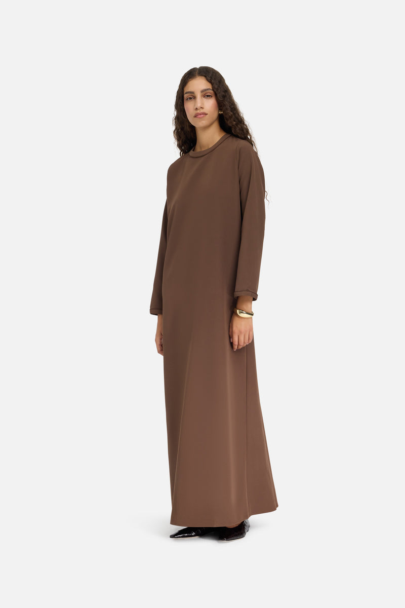 Robe essentielle Court | Chocolat
