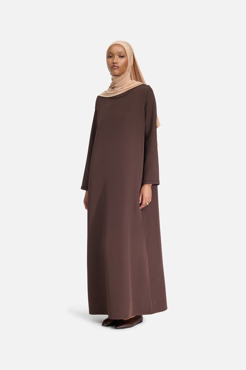 Robe essentielle regular | Marron foncé
