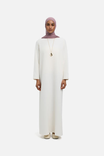 Robe essentielle Court | Blanc cassé