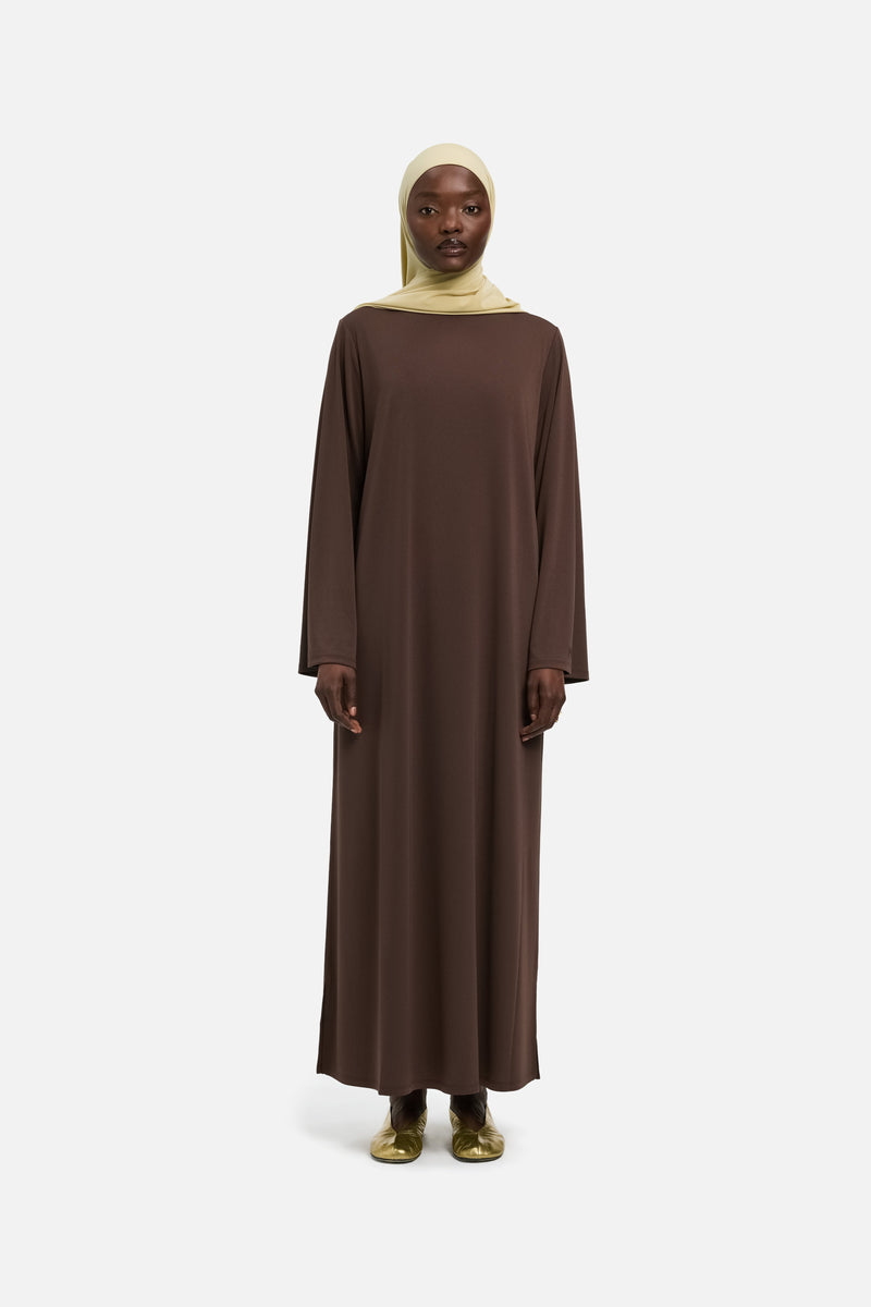 Essential Jersey Robe Court | Moka brûlé