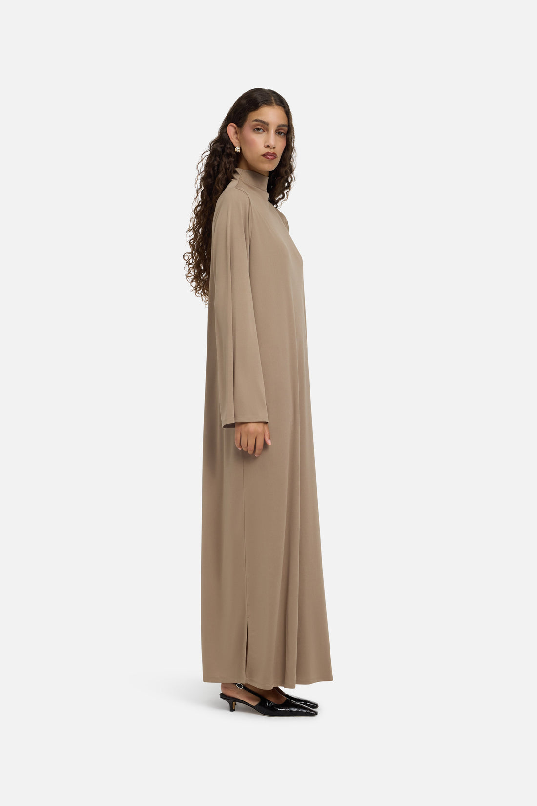 Essential Jersey Robe Court | Kaki